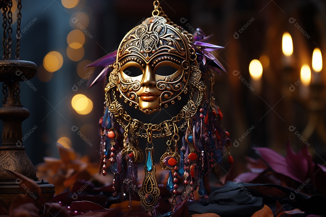 Linda máscara de carnaval