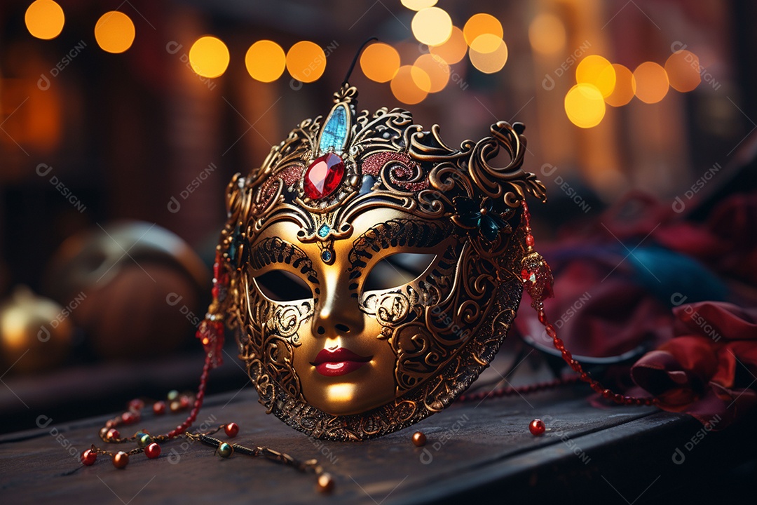 Linda máscara de carnaval