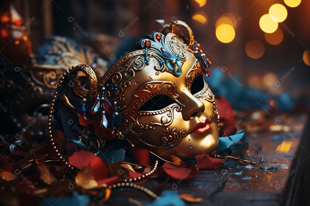 Linda máscara de carnaval