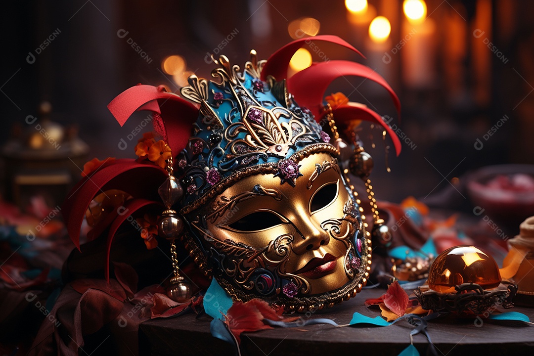 Linda máscara de carnaval