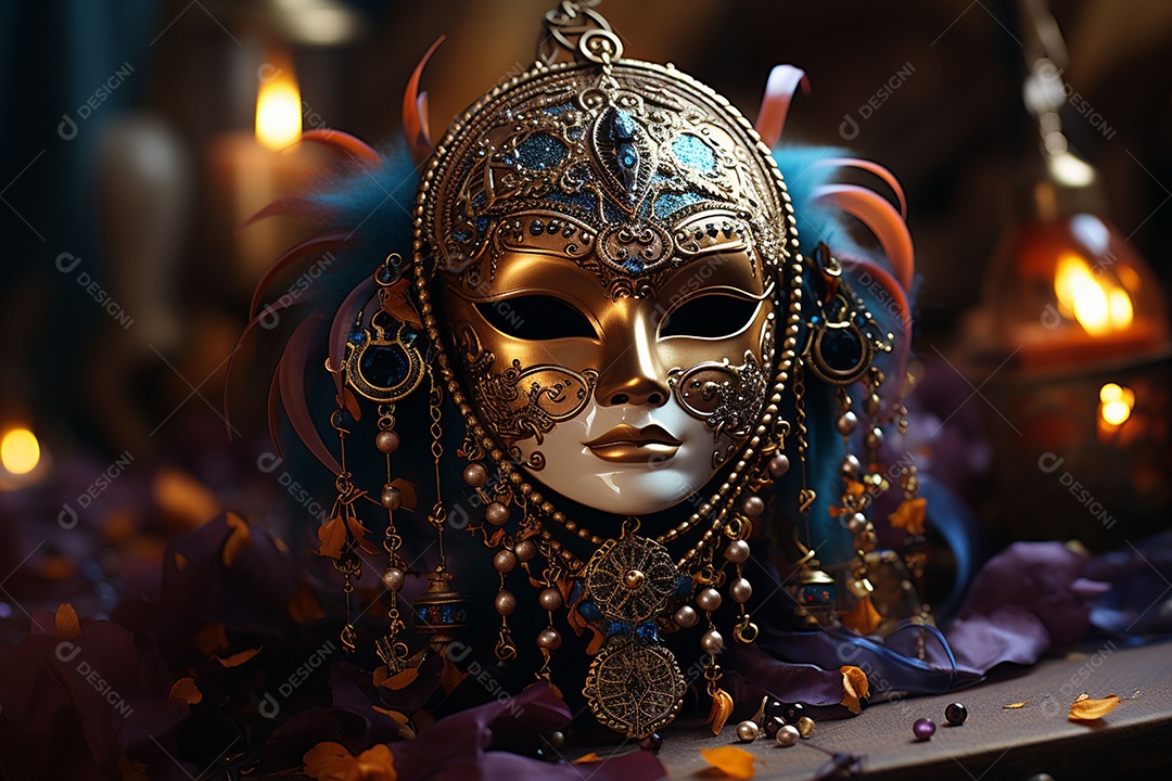 Linda máscara de carnaval