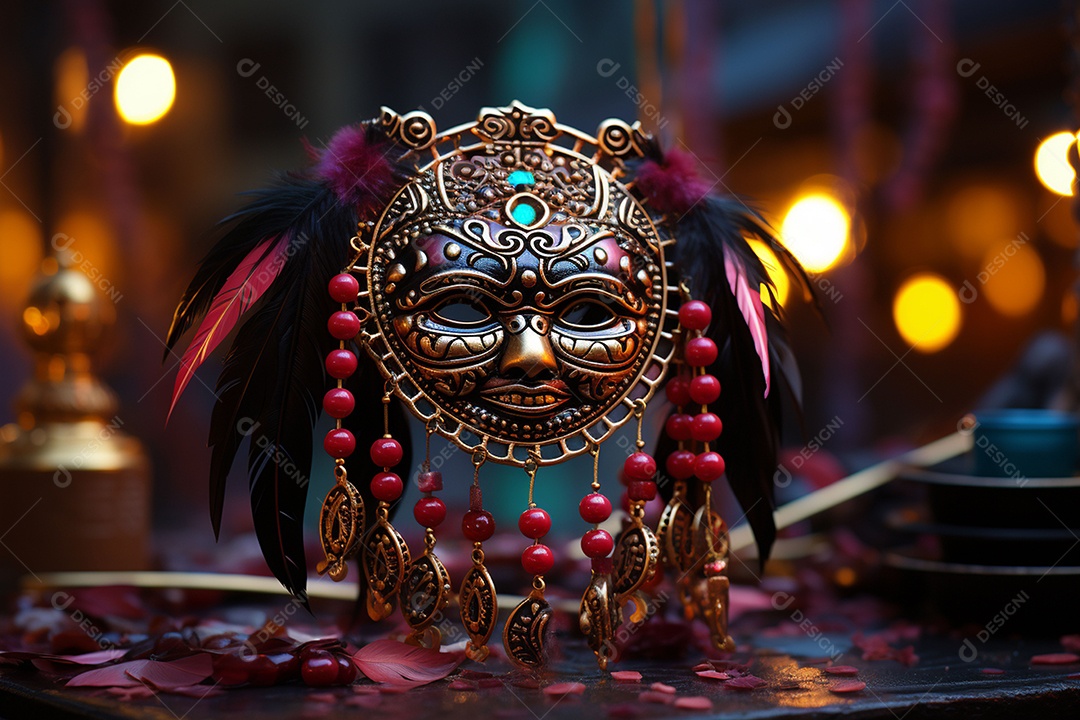 Linda máscara de carnaval