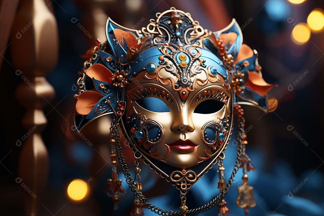 Linda máscara de carnaval