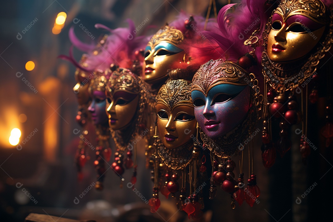 Linda máscara de carnaval