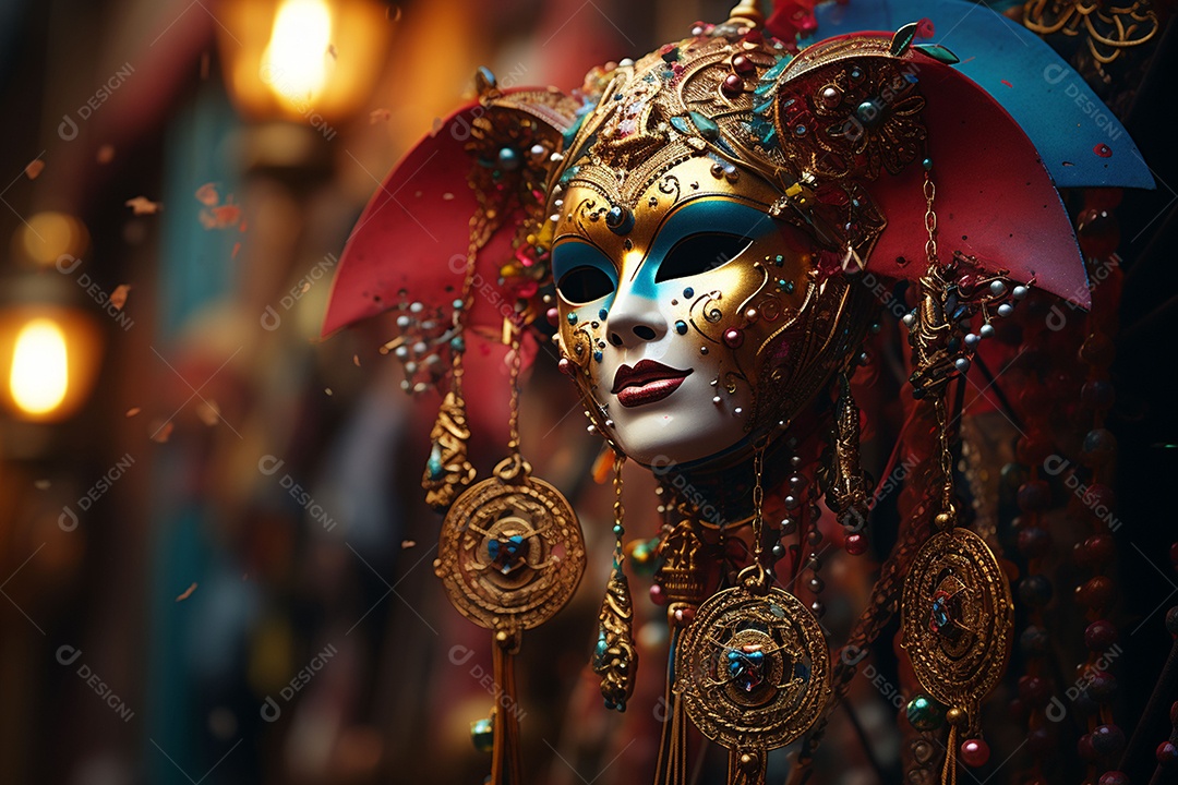 Linda máscara de carnaval