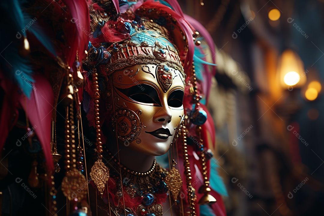 Linda máscara de carnaval