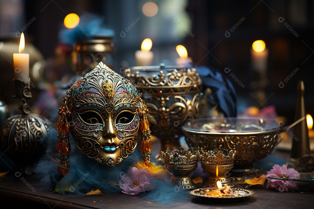 Linda máscara de carnaval