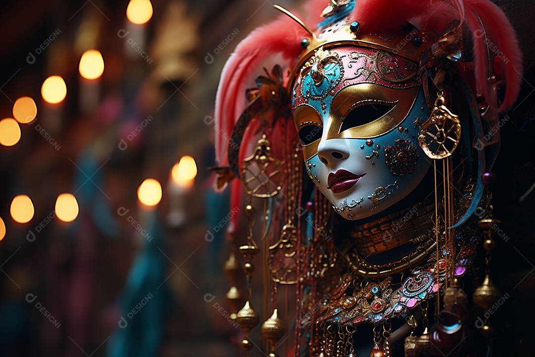 Linda máscara de carnaval