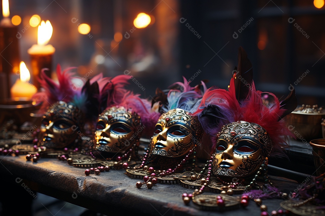 Linda máscara de carnaval