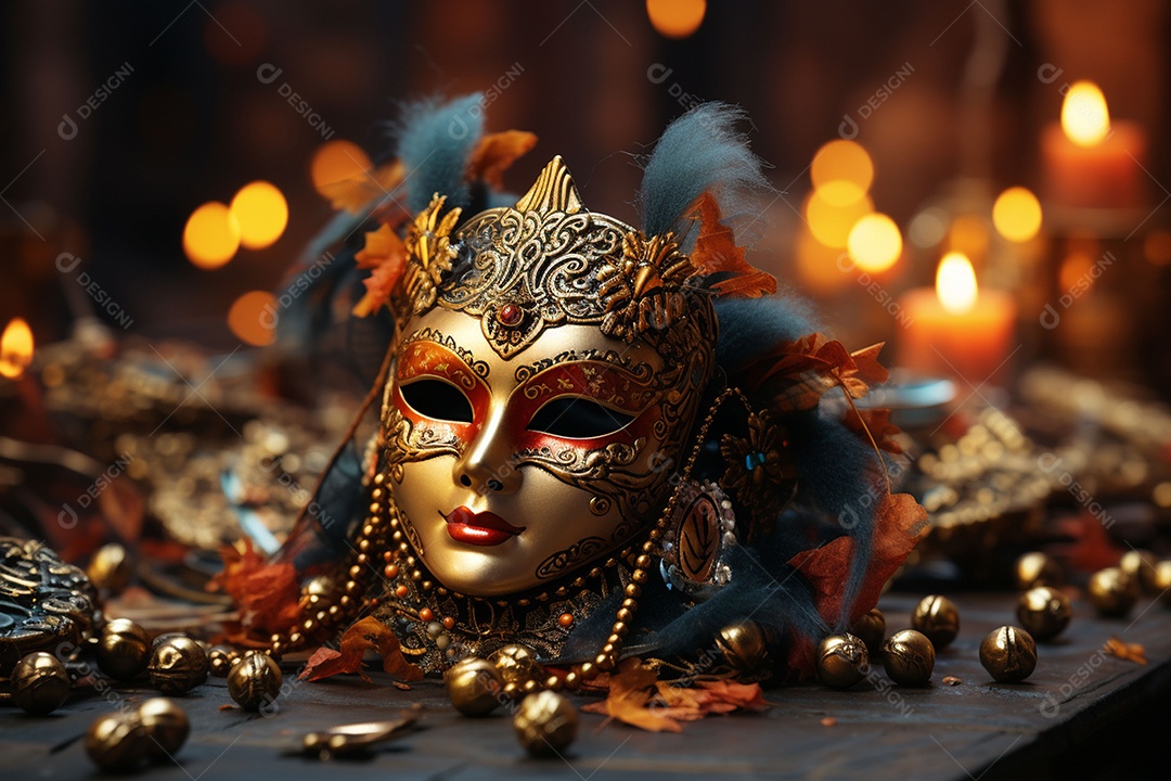 Linda máscara de carnaval