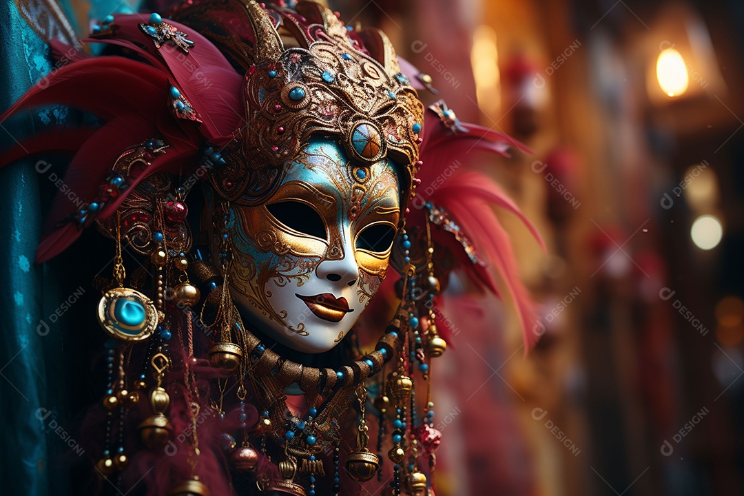 Linda máscara de carnaval