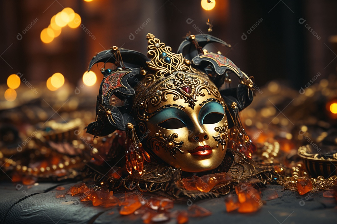 Linda máscara de carnaval