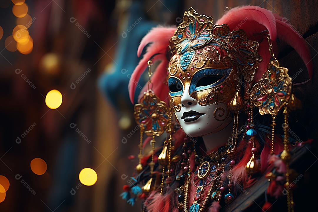 Linda máscara de carnaval