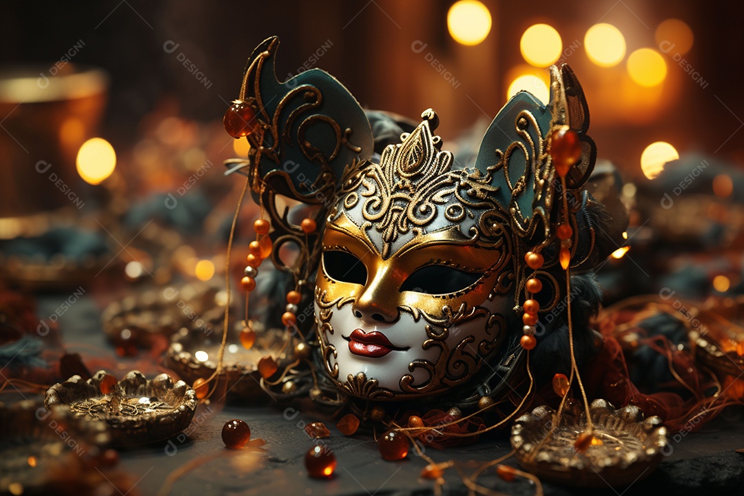 Linda máscara de carnaval