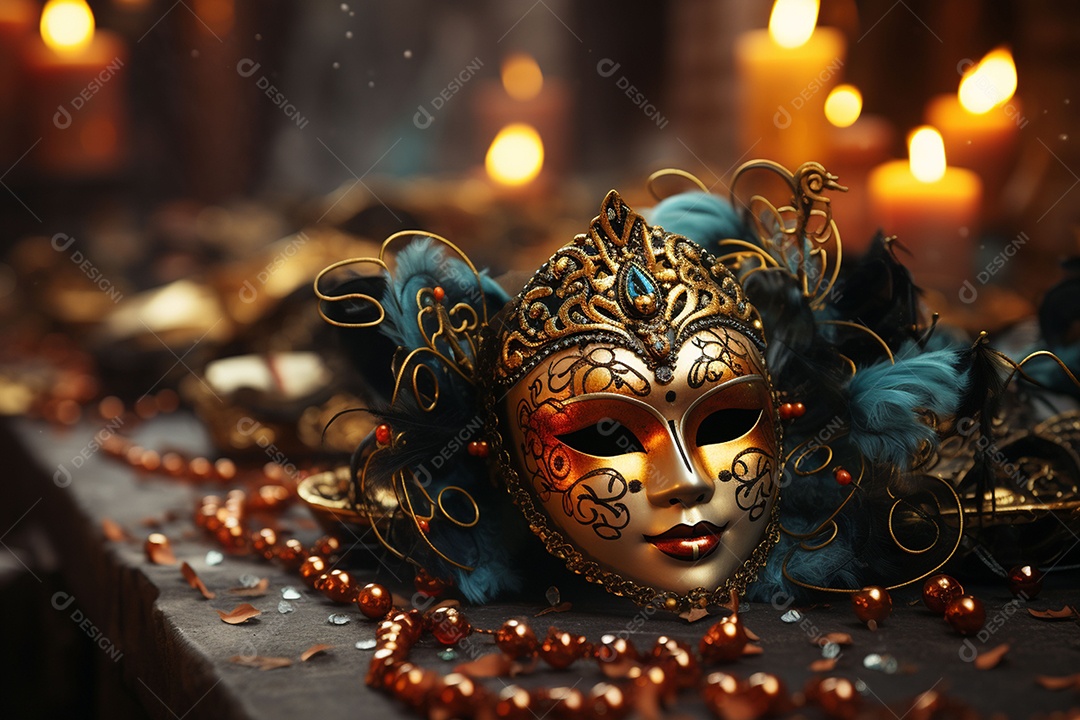 Linda máscara de carnaval