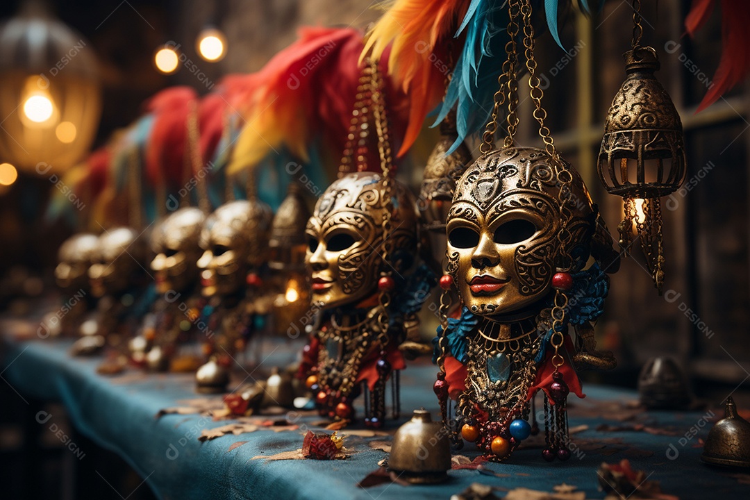 Linda máscara de carnaval