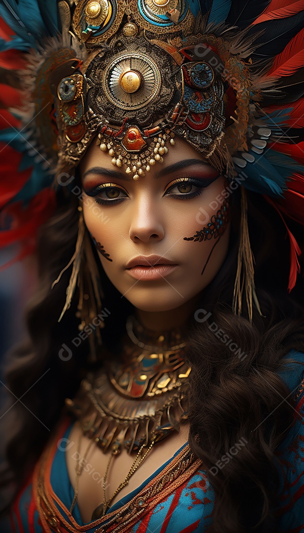 Mulher típica do brasil com roupas bonitas