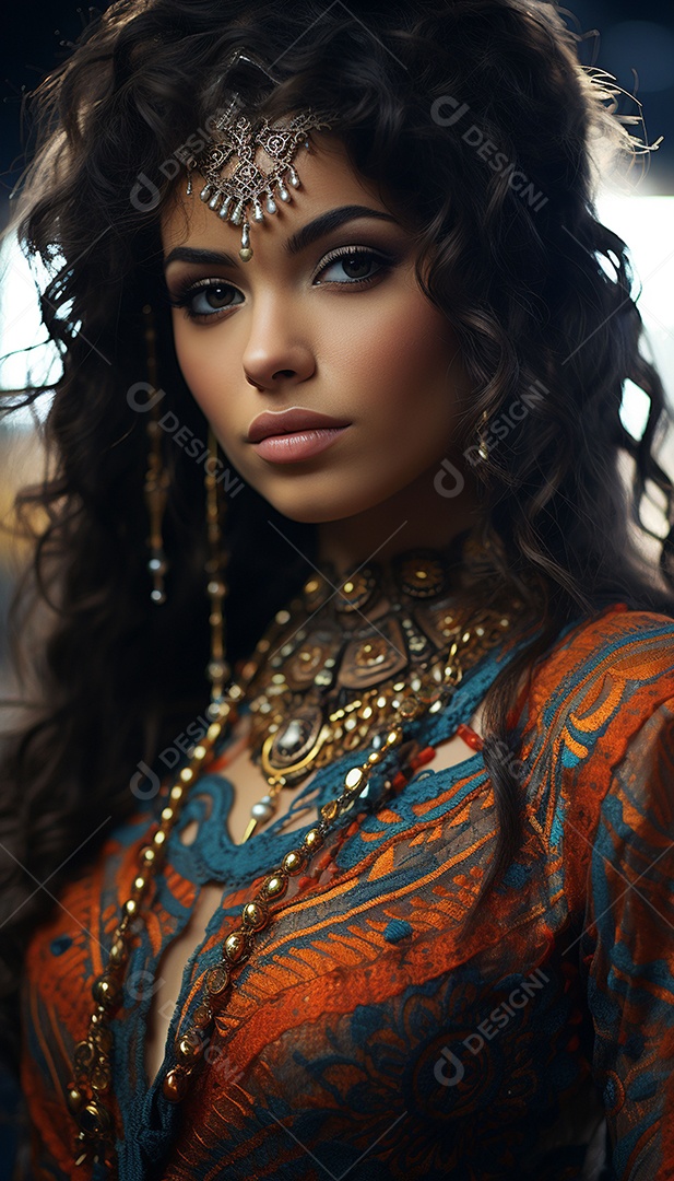 Mulher típica do brasil com roupas bonitas