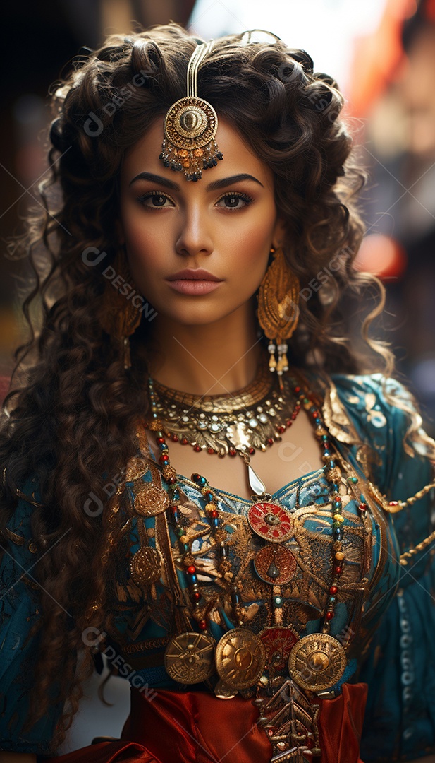 Mulher típica do brasil com roupas bonitas