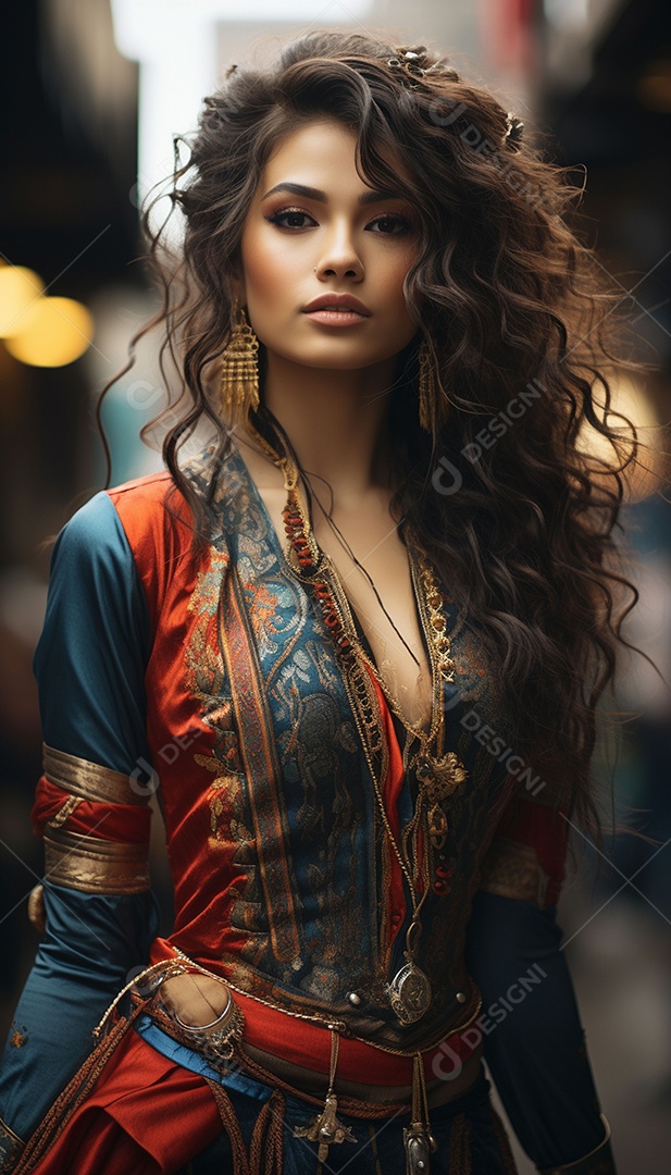 Mulher típica do brasil com roupas bonitas