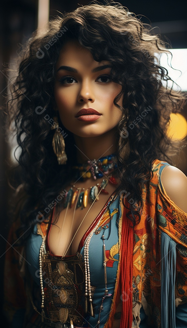 Mulher típica do brasil com roupas bonitas