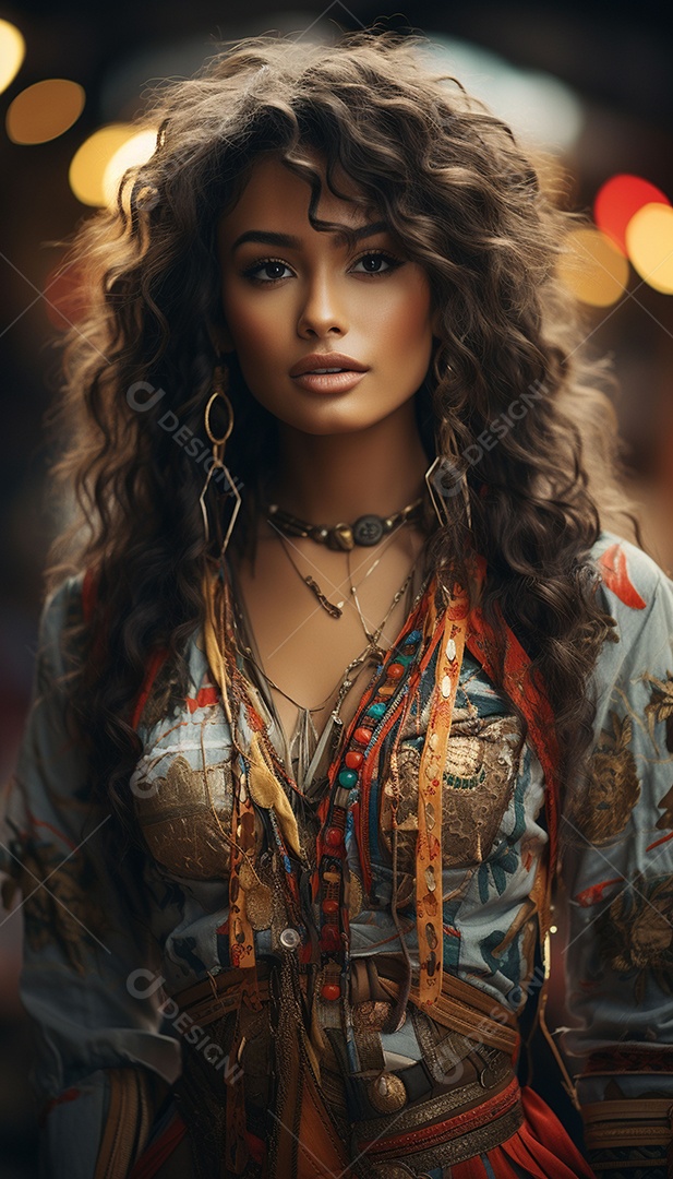 Mulher típica do brasil com roupas bonitas