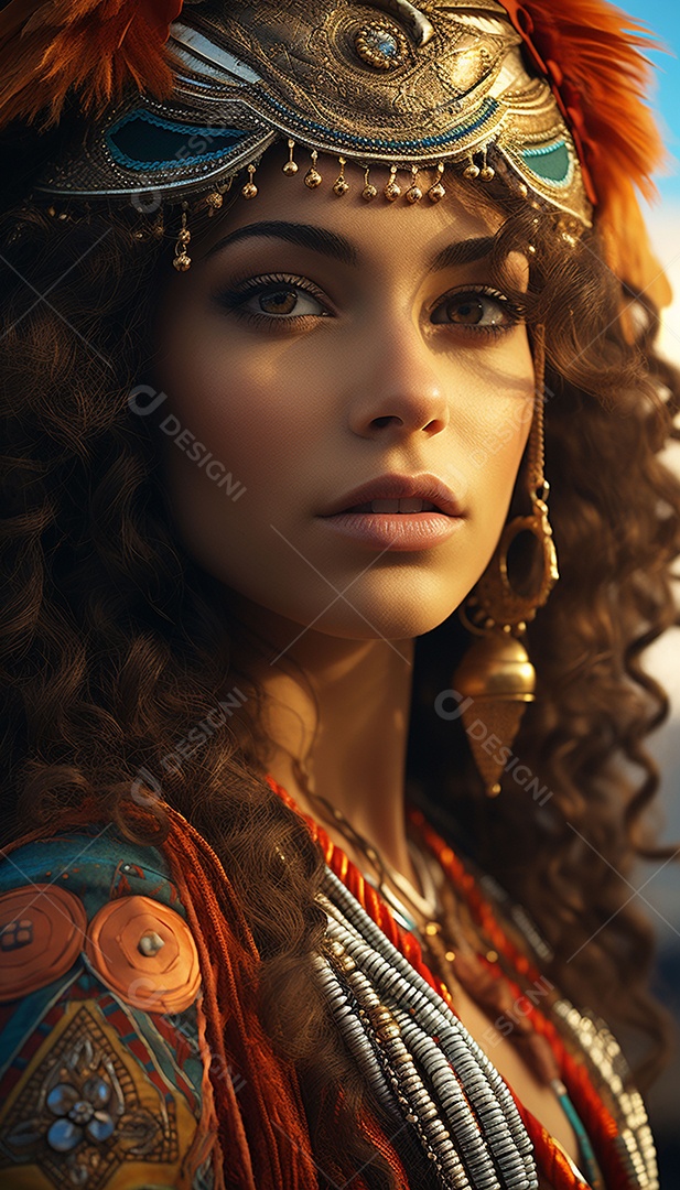 Mulher típica do brasil com roupas bonitas