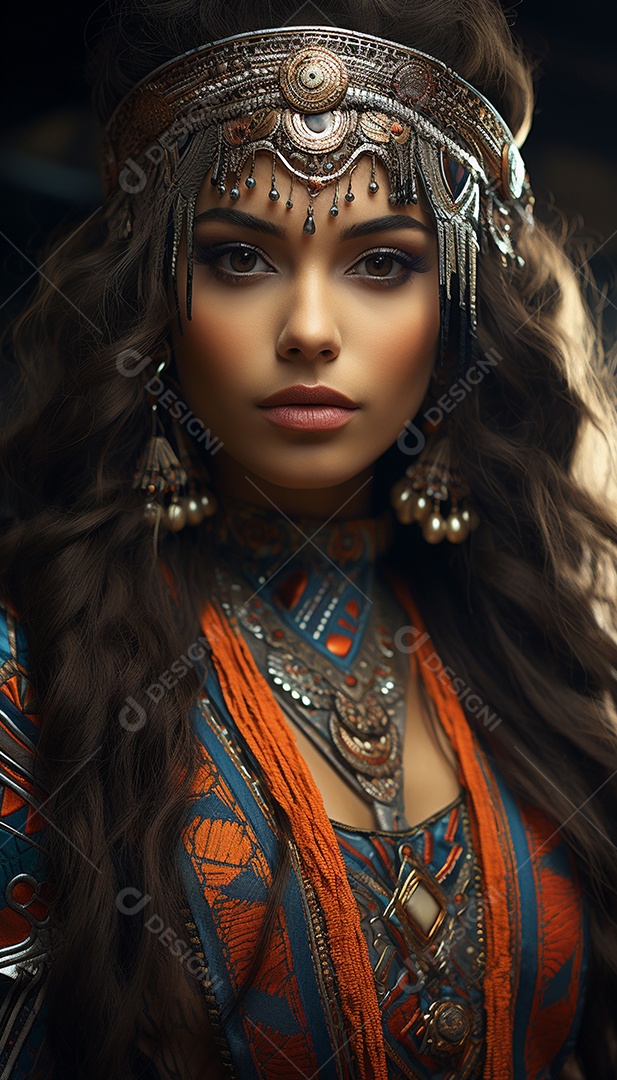 Mulher típica do brasil com roupas bonitas