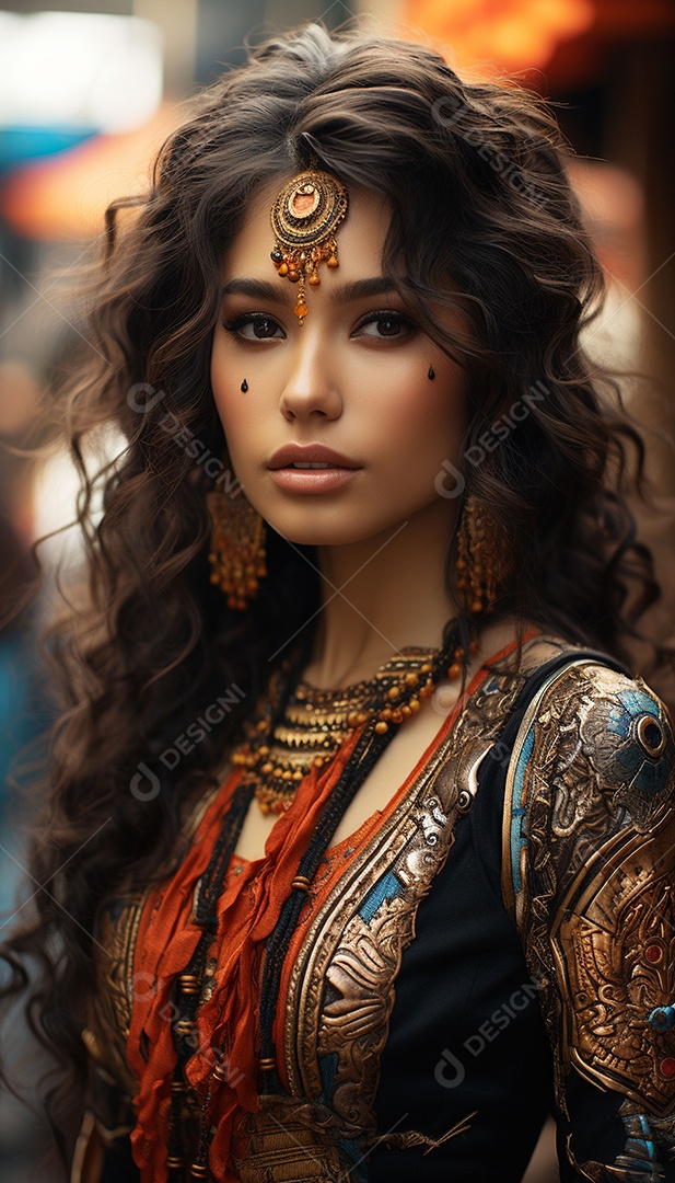 Mulher típica do brasil com roupas bonitas