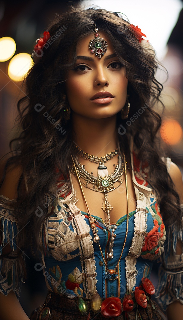 Mulher típica do brasil com roupas bonitas