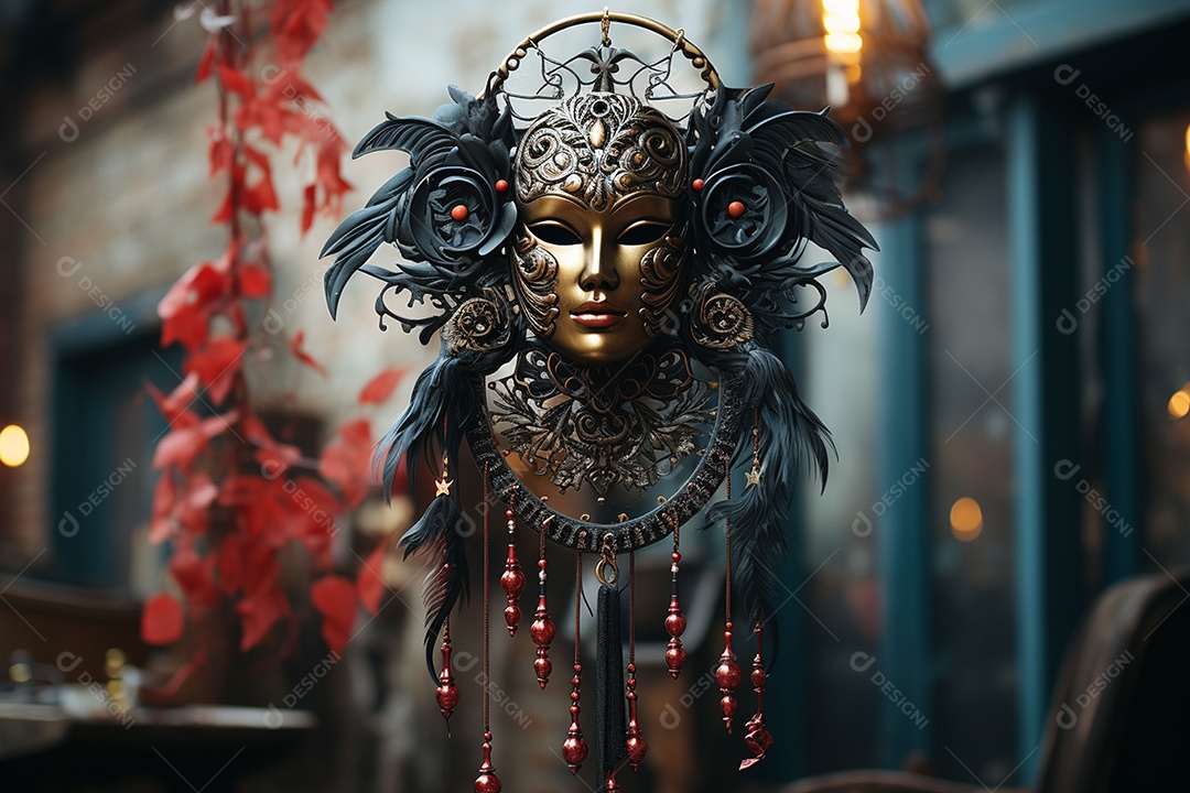 Linda máscara de carnaval