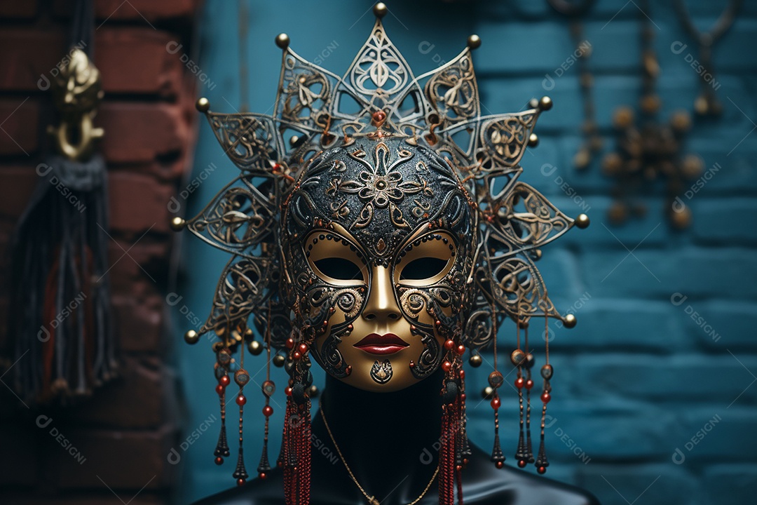 Linda máscara de carnaval