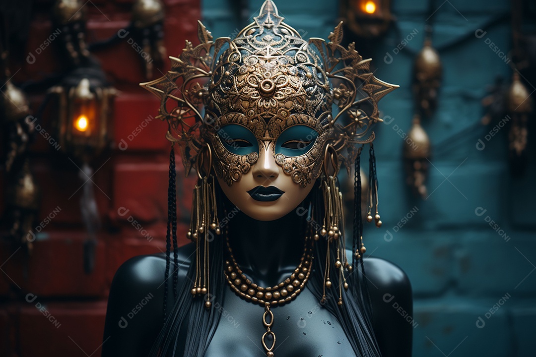 Linda máscara de carnaval