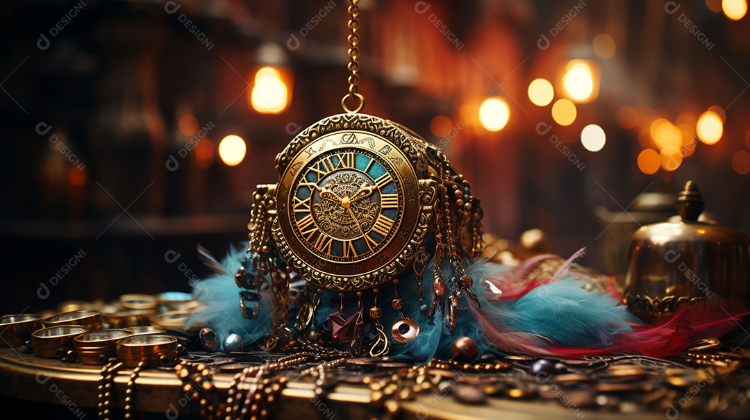 Máscara de carnaval veneziana em close-up uma linda decoração