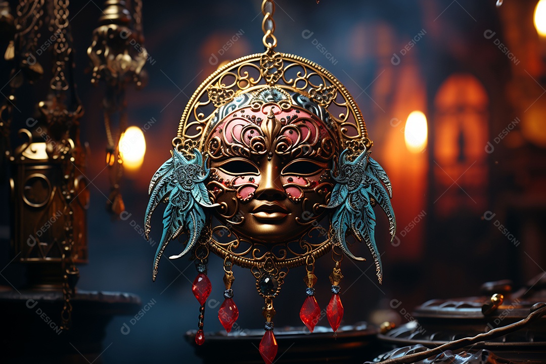 Linda máscara de carnaval