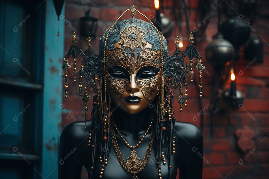 Linda máscara de carnaval