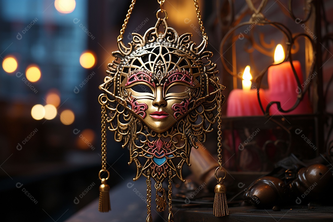 Linda máscara de carnaval