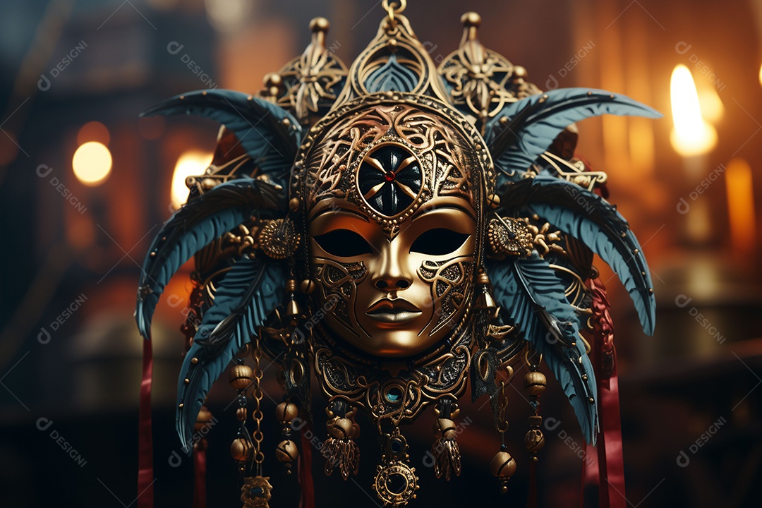 Linda máscara de carnaval