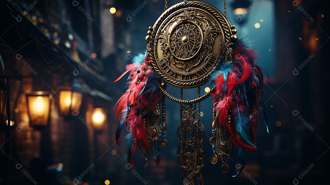 Máscara de carnaval veneziana em close-up uma linda decoração