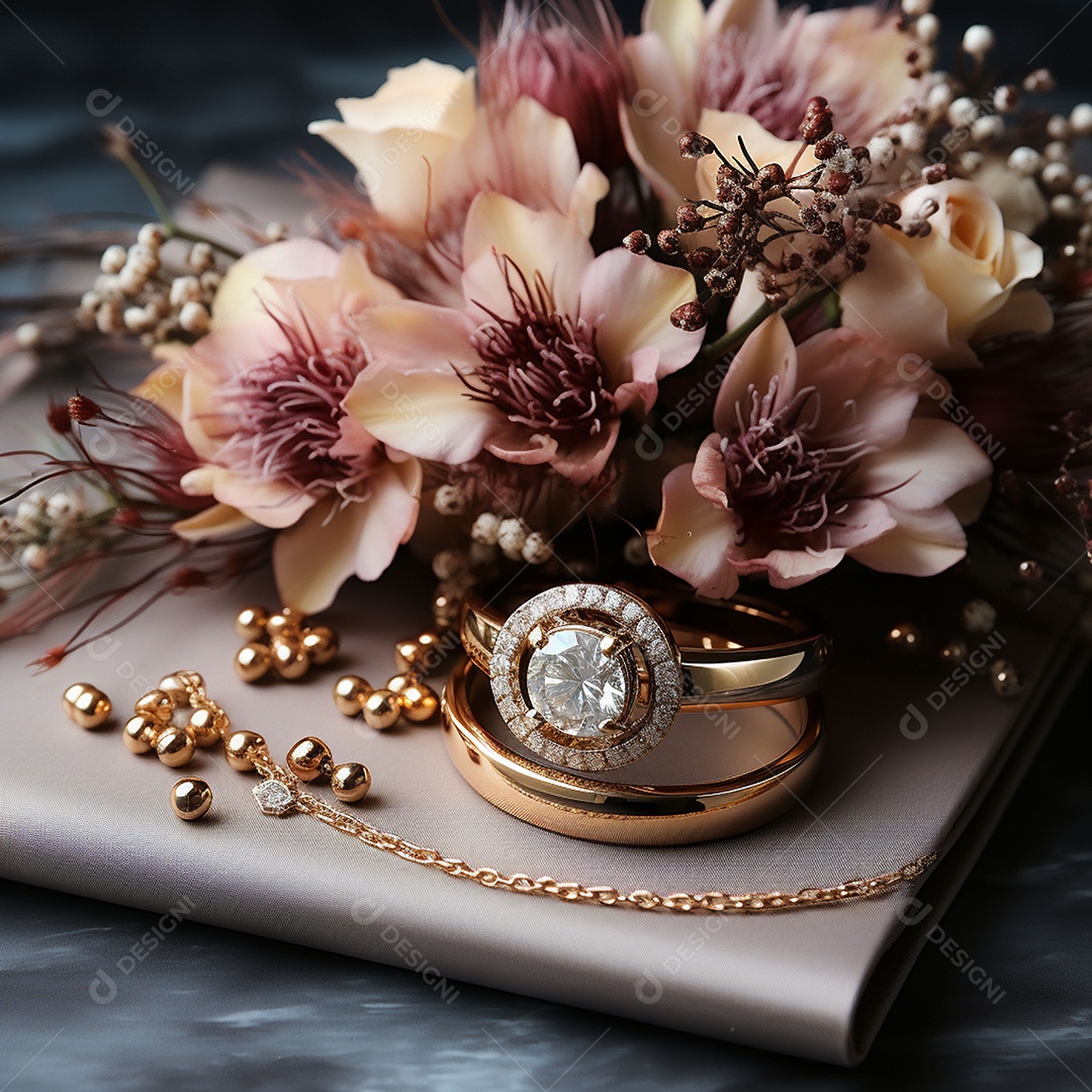 Acessórios para casamento alianças para convite
