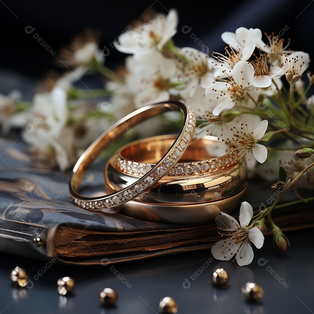 Acessórios para casamento alianças para convite