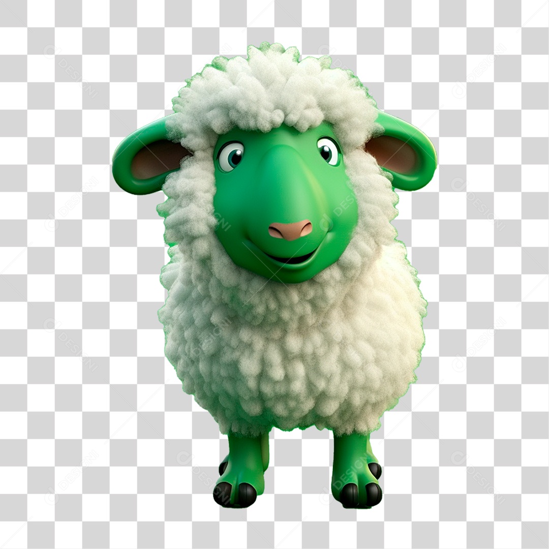 Mascote Ovelha PNG Transparente