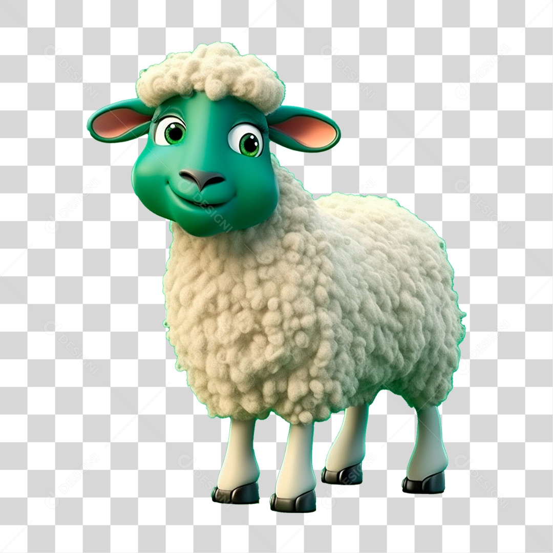 Mascote Ovelha PNG Transparente