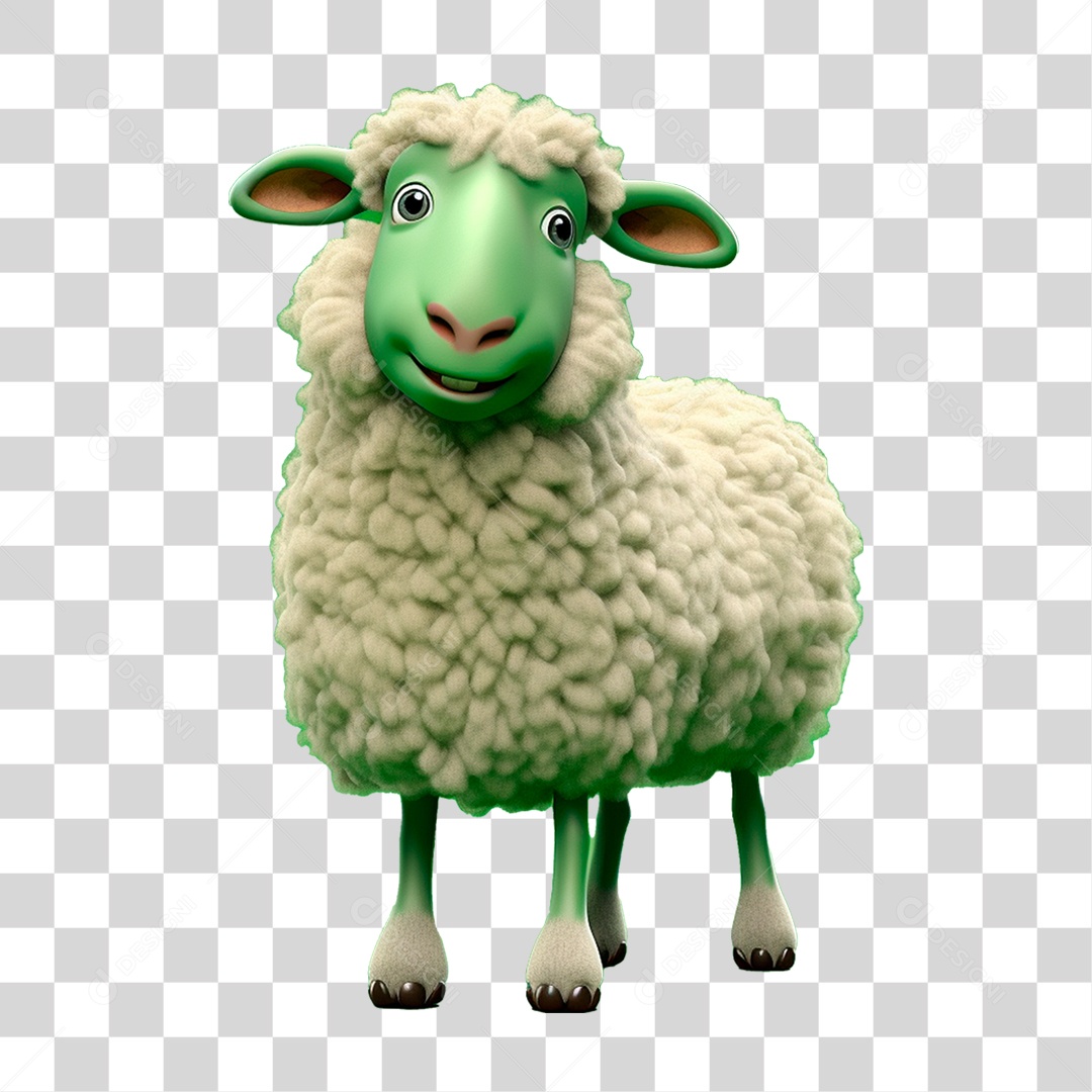 Mascote Ovelha PNG Transparente