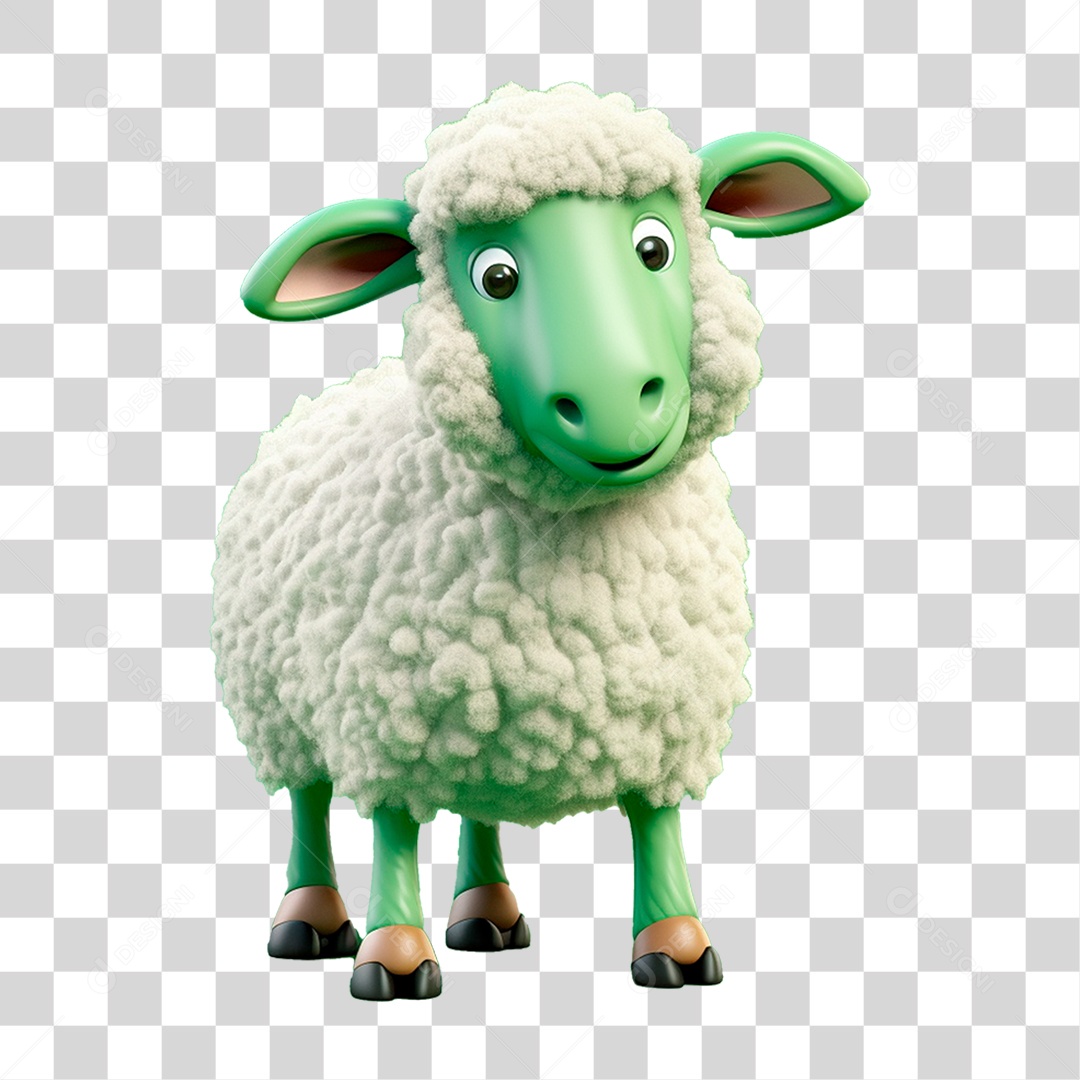 Mascote Ovelha PNG Transparente