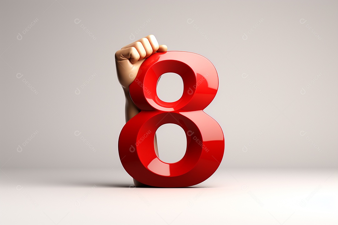 Dia Internacional das mulheres 08 de março em 3D IA