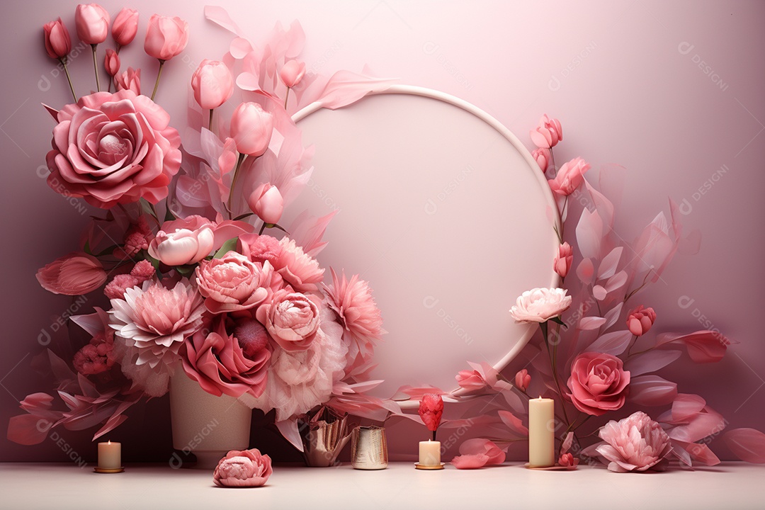 Dia Internacional das mulheres 08 de março em 3D IA