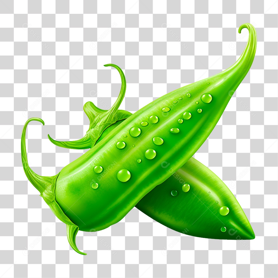 Pimentas Verdes PNG Transparente