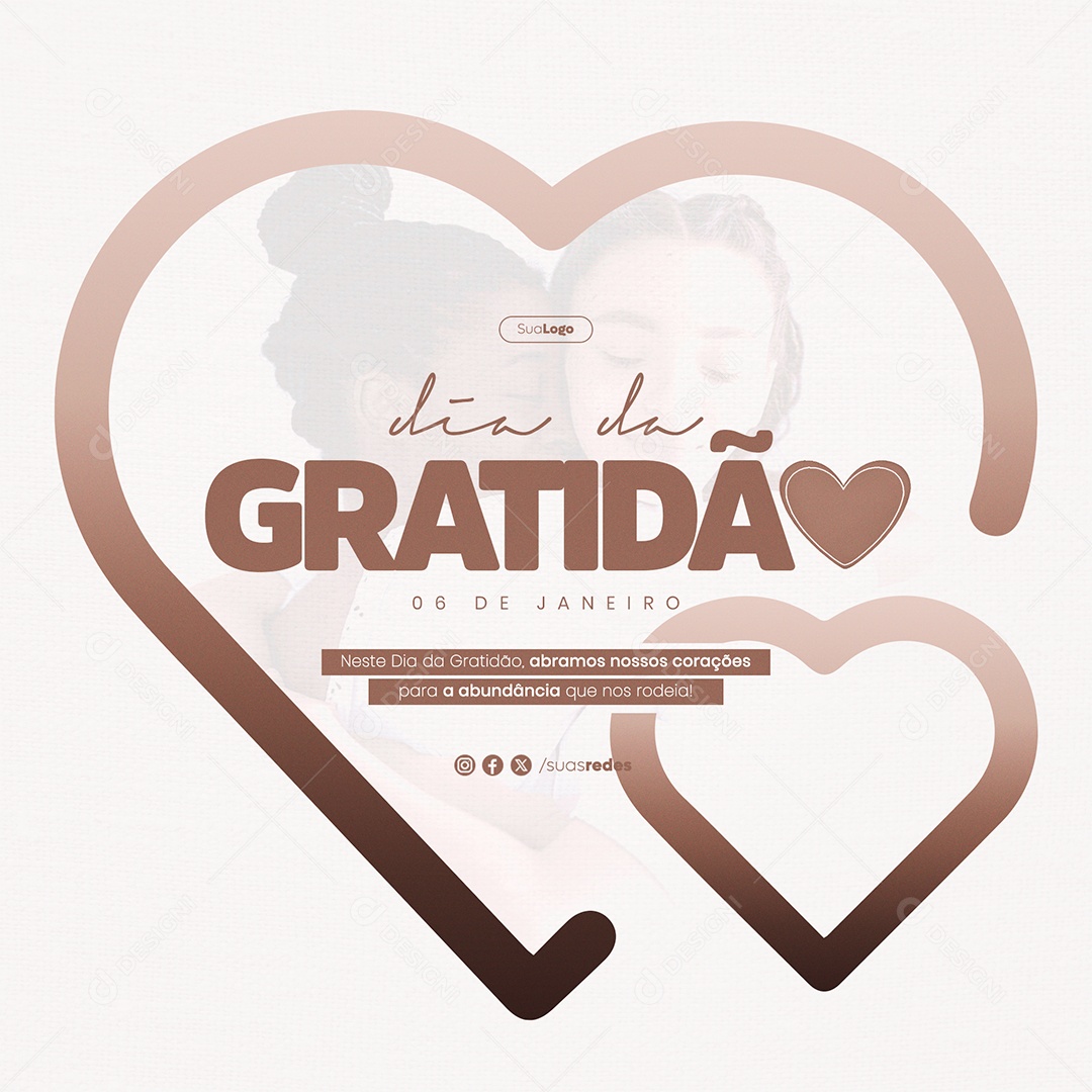 Dia da Gratidão 06 de Janeiro Social Media PSD Editável