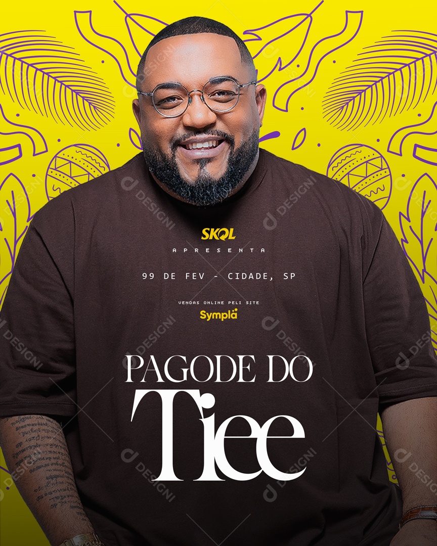 Social Media Flyer Story Pagode Do Tiee PSD Editável